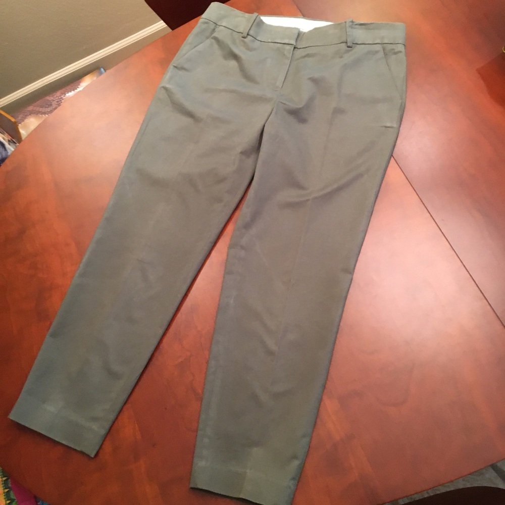 J. Crew cotton/spandex green pants